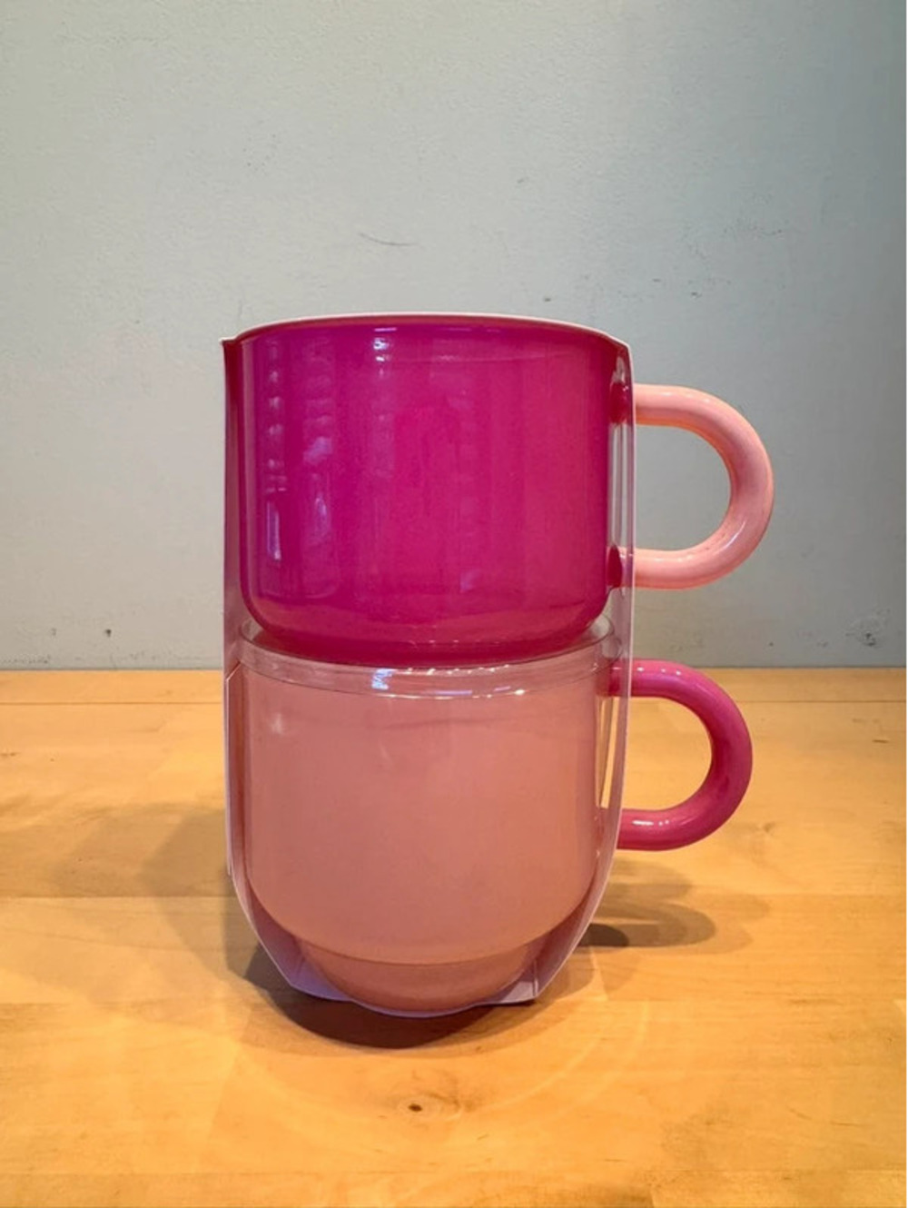 Pink Stackable Mug Set “Tea Is Always a Good Idea” NWT